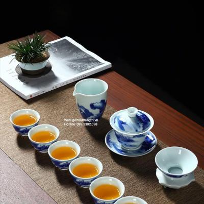 BỘ ẤM CHÉN VẼ TAY SƠN THỦY